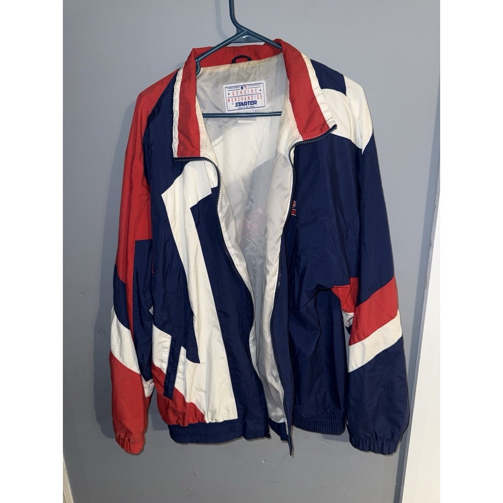 Vintage Atlanta Braves Starter 90s Jacket Men's MLB Baseball Windbreake XL Read